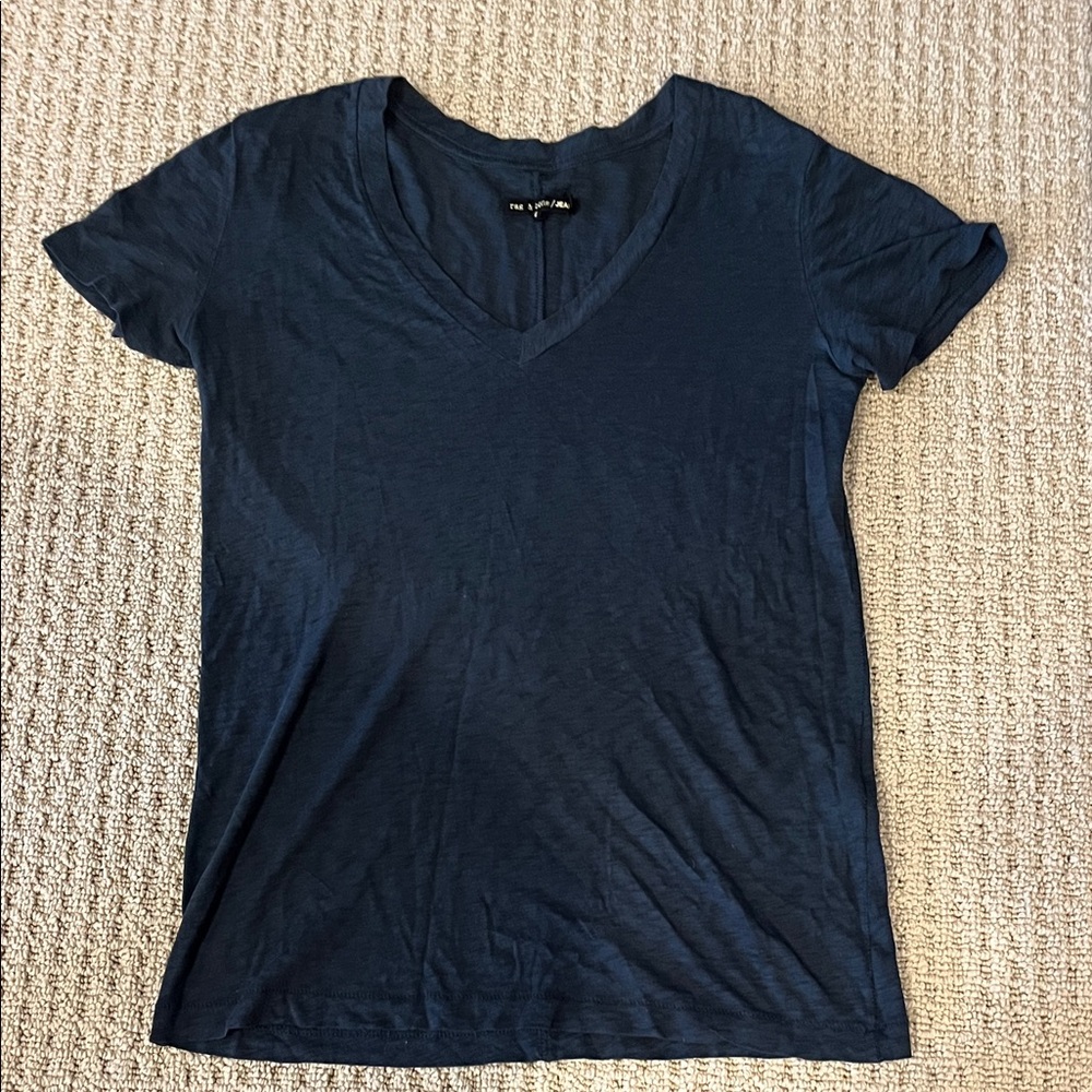rag & bone Deep Blue V-Neck Tee